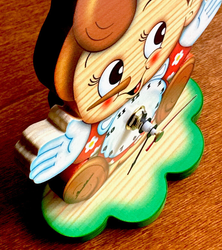 超希少生産終了品⭐︎バルトルッチ bartolucci ピノキオ 木製置物 Wooden BARTOLUCCI Of Italy - Table 'Pinocchio Clock' NEW BOXED