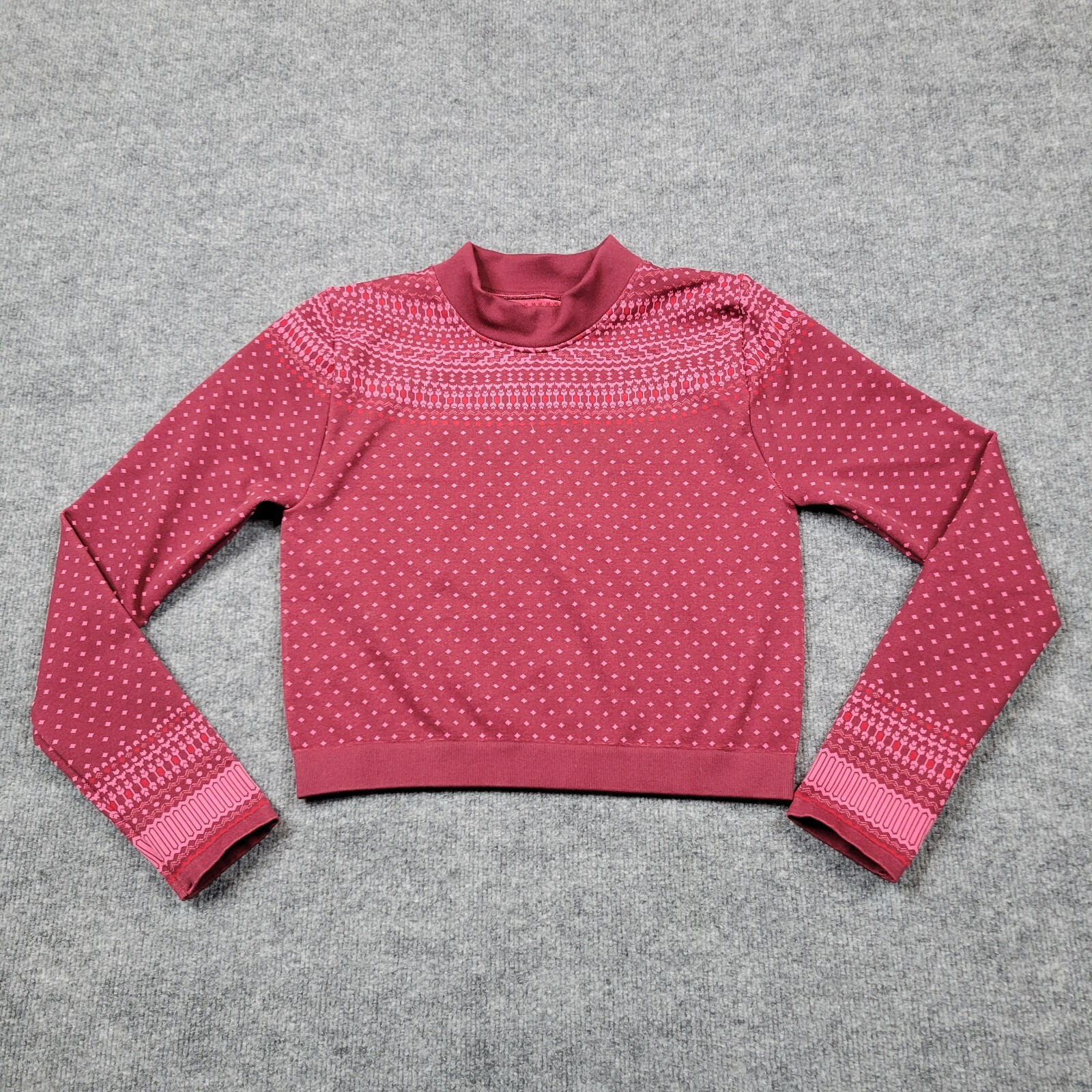 Fabletics Sweatshirt Womens Medium Red Active Str… - image 1