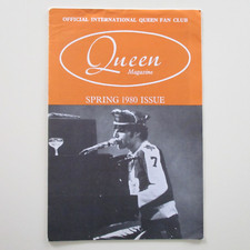 Queen Official Fan Club Magazine Spring 1980 Issue Freddie Mercury (Ex+)