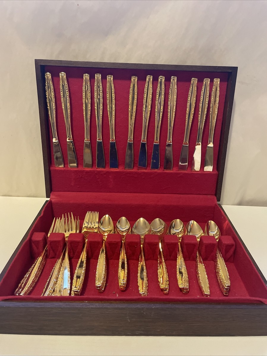 northland stainless korea ANTI-TARNISH Gold 56 Pice | eBay