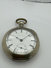 Antique Elgin Pocket Watch Size 18 Running Good Silverode KeyWind not Included