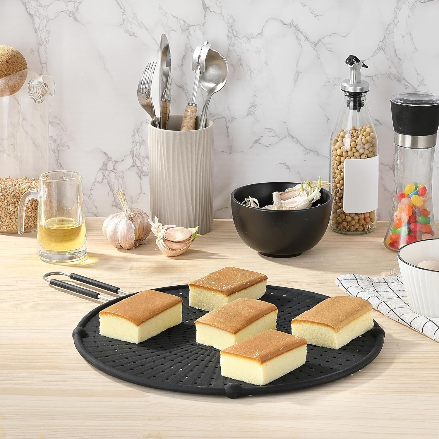 Splatter Screen for Frying Pan,  Grease Splatter Guard, Heat-Resistant Splatter 