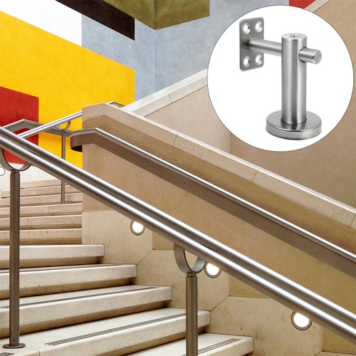 2 Pcs Stainless Steel Handrail Bracket Stairway Railing Indoor Baby Office