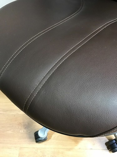 SILLAS DE TRABAJO DE OFICINA DE CUERO MARRÓN RH400 ELEGANCIA TOTALMENTE ERGONÓMICAS. - Imagen 6 de 11