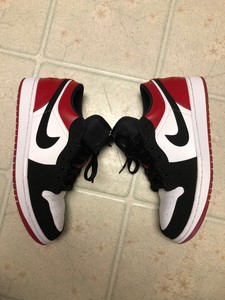 jordan 1 low black toe size 9