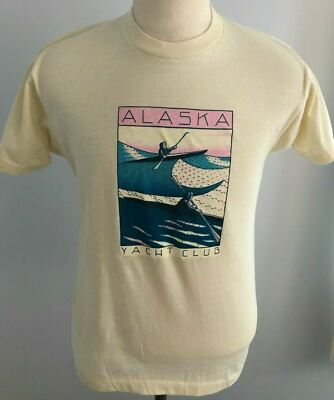 Vintage Screen Stars 50/50 Women's Alaska Yacht Club T-Shirt  Size: L