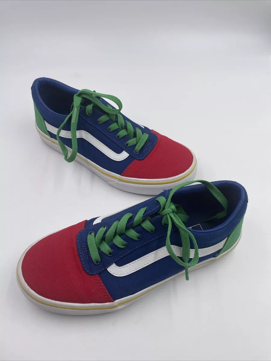 Green blue cheap red vans