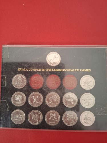 1998 KUALA LUMPUR COMMONWEALTH GAMES MINI MEDALLIONS 13 (Three Missing)