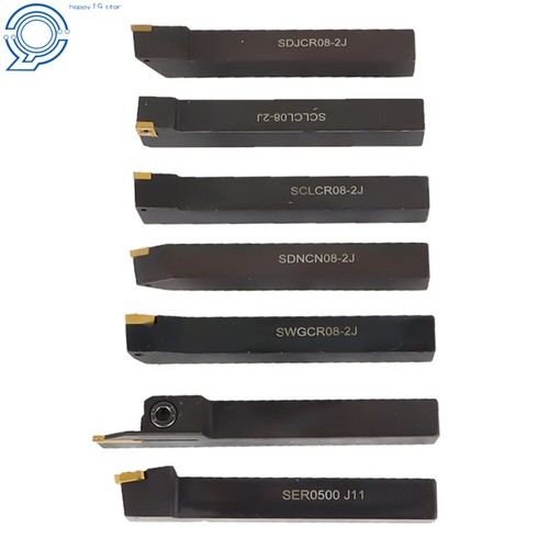 Carbide Indexable Turning Tool 1/2" 7PCS Lathe Tool Bit Set Thread Insert+Holder - Picture 10 of 10