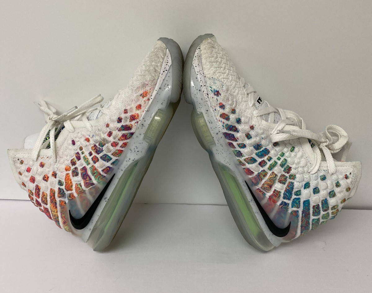 ★Nike LeBron 17 ホワイト/マルチカラー★美品★25.5 国内4月1日発売予定】ナイキ レブロン 17 
