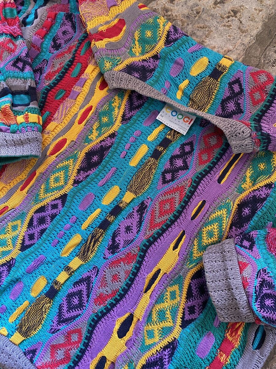 Vintage Coogi Australia Color Cable Knit Sweater Medium Vintage Coogi Australia Color Cable Knit Sweater Medium