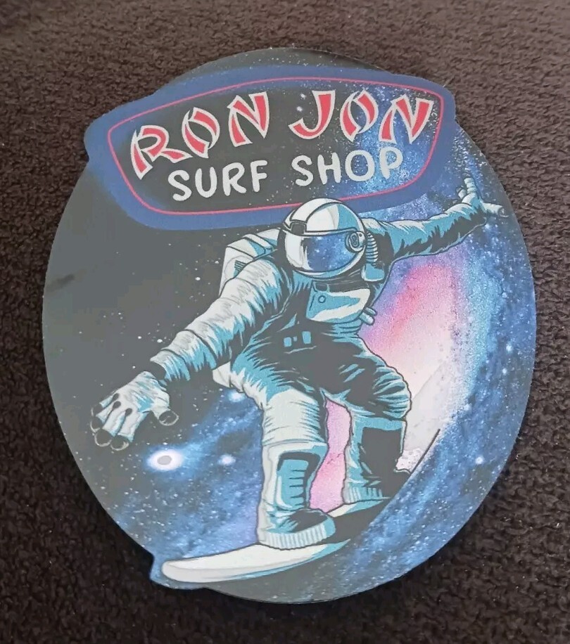 Ron Jon Surf Shop Astronaut Surfer Cocoa Beach, Florida Sticker/Decal Shiny