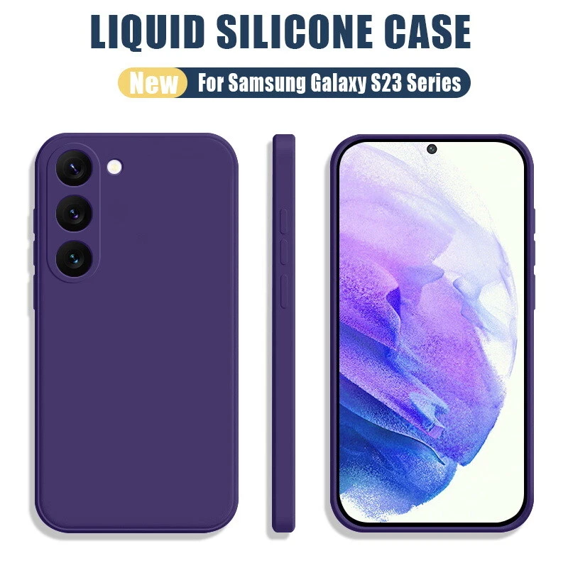 Phone Case For Samsung Note 20 S20 S22 S23 Plus A21S Liquid Silicone Soft Cover