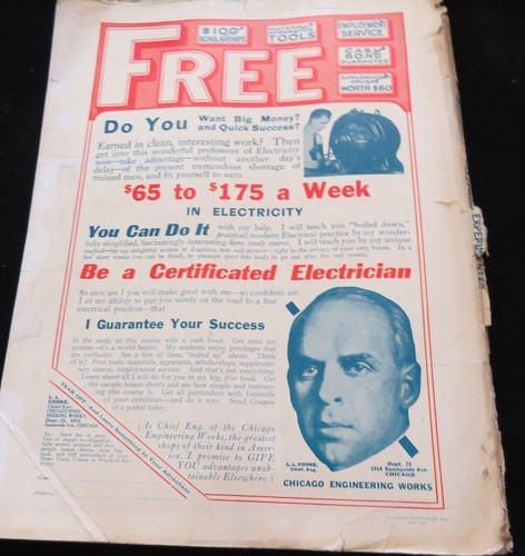 RARE!! ELECTRICAL EXPERIMENTER/SCIENCE AND INVENTION, MARCH, 1920 (b4) - Picture 4 of 4