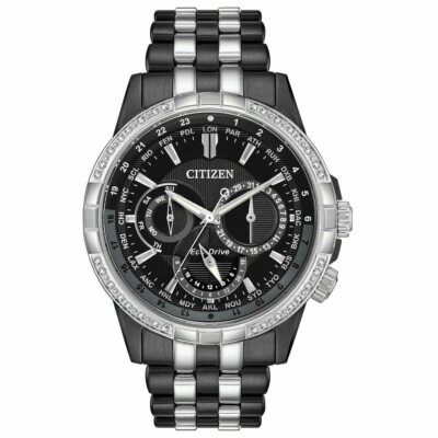 Citizen Calendrier BU2088-50E Eco-Drive Diamond Bezel World Time Men's Watch