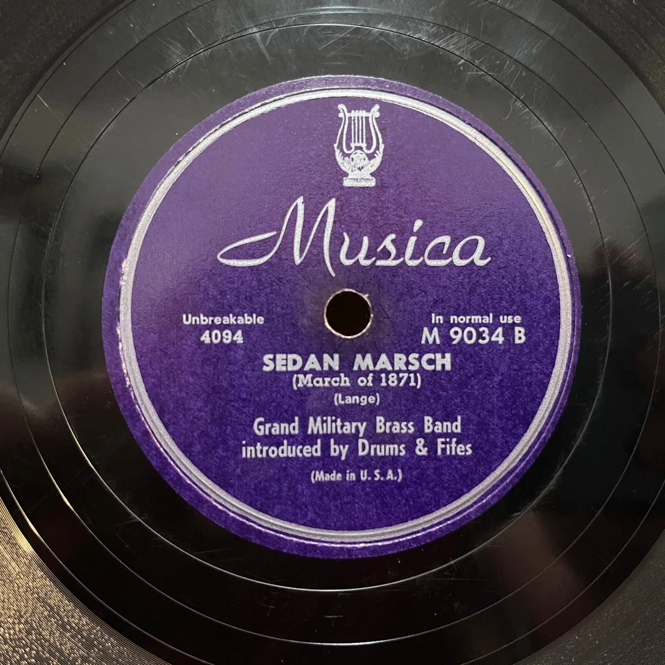 Danzig March / Sedan Marsch (Musica - Pre WWII) - 10" Shellac 78RPM Record - V - Image 3 of 4
