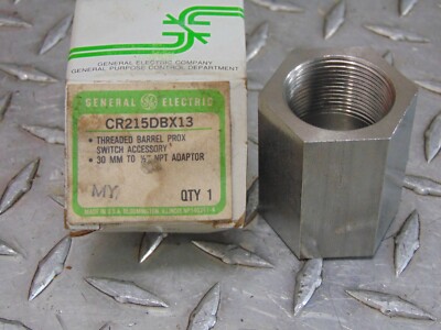 GE CR215DBX13 THREADED BARREL PROXIMITY SWITCH ACCESSORY 30mm to 1/2'' ADAPTER