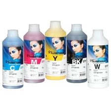 DTF (Direct To Film) Ink Set, 5 x 1 liter Bottles for Epson Print Head Printers