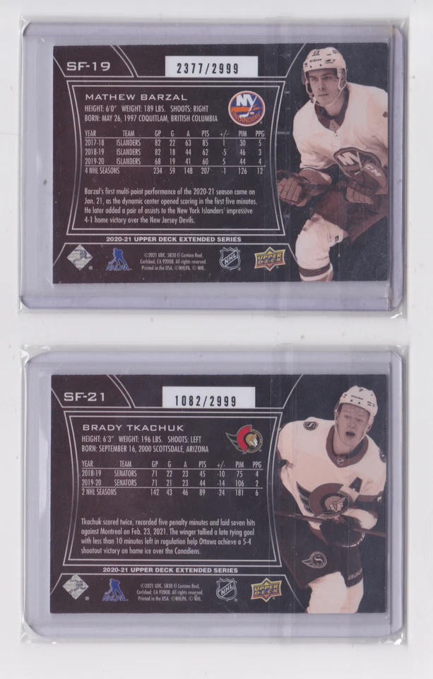 2020-21 UD EXTENDED SERIES SPX FINITE /2999 - INCLUDING ROOKIES - DROP DOWN LIST - Image 4 of 4