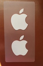 Apple Logo Stickers Pearl White 6 Apples Set Desktop Mac Computer Ad Sticker New