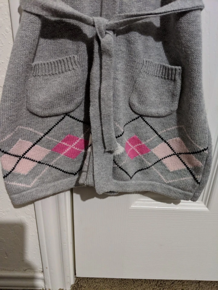 Vestido Suéter Jersey Gris Rosa Crazy 8 Niñas Niño Pequeño Talla 4 Tejido Foto 4 de 4