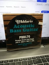 D'Addario Acoustic Bass Guitar Strings - PBB170 made and printed in USA!