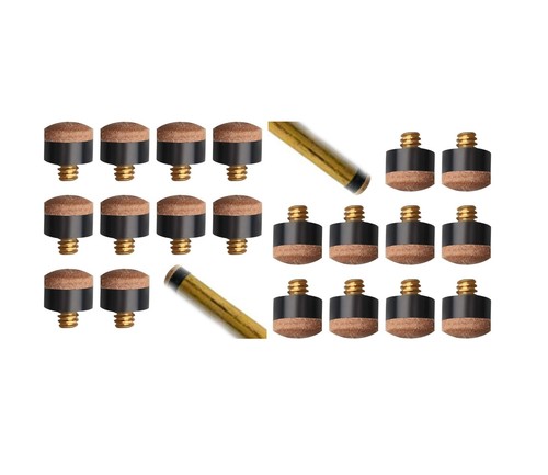 1-20pc Replacement Screw on Snooker Pool Billiards Cue Tips Head Tip 10,11,12mm - Picture 9 of 9