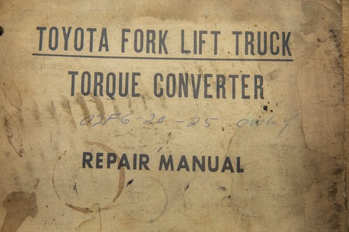 1974 TCM Forklift Truck Torque Converter Repair Manual 02FG-20-25 Original - Picture 2 of 10