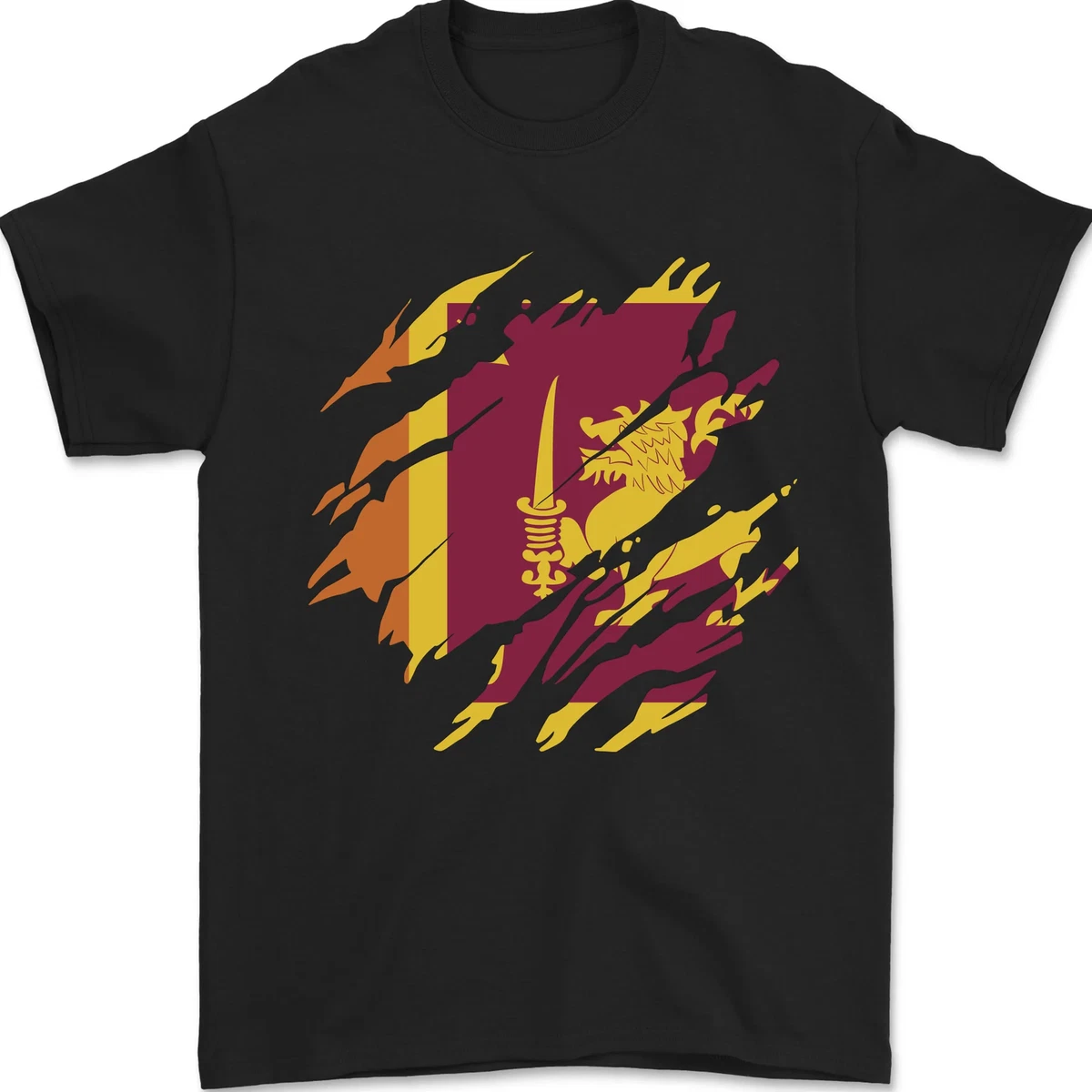 Arricciato Sri Lanka Bandiera Giorno Calcio T-Shirt Ragazzi Ragazze
