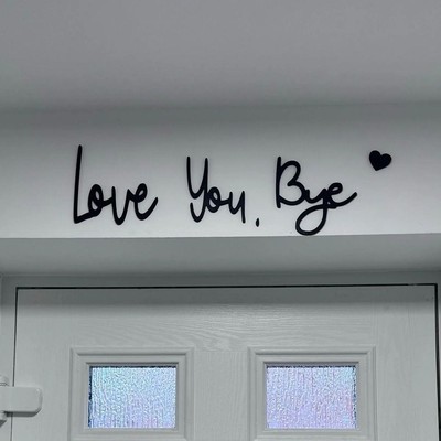 DIY Entryway Decor Door Topper Bye Love You Letters Bye Sign Above Door  Home