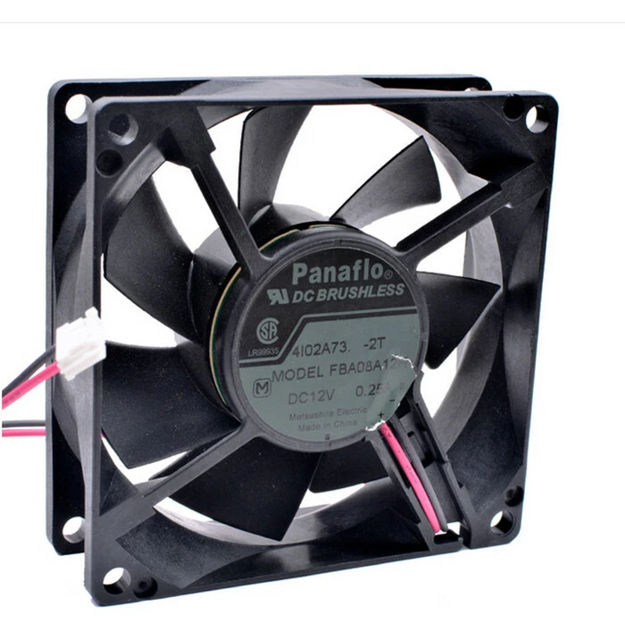 1X Panaflo FBA08A12H 8CM 80*80*25MM DC12V 0.25A 2Pin Cooling Fan Fast Shipping - Image 2 of 3