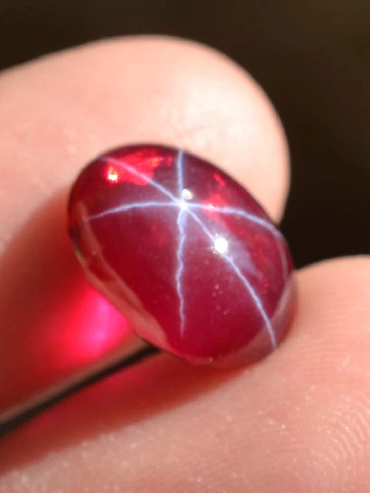 10.45 Ct 13.30x10.14 MM Red Ruby Star Sapphire 6 Rays Lab Corundum RRS9248 - Image 4 of 4