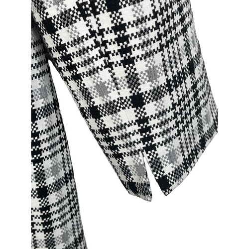 Alex Marie Jacket Womens Plaid Checkered Preppy Old Money Coat Black Gray Size 4 - Picture 13 of 13