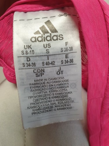 S836 WOMANS ADIDAS PINK SLEEVELESS SPORTS VETS TOP UK S 8-10 EU 36 - Picture 4 of 4