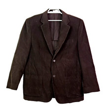 Club Room Mens Size L Brown Corduroy Suit Formal Sport Coat Blazer