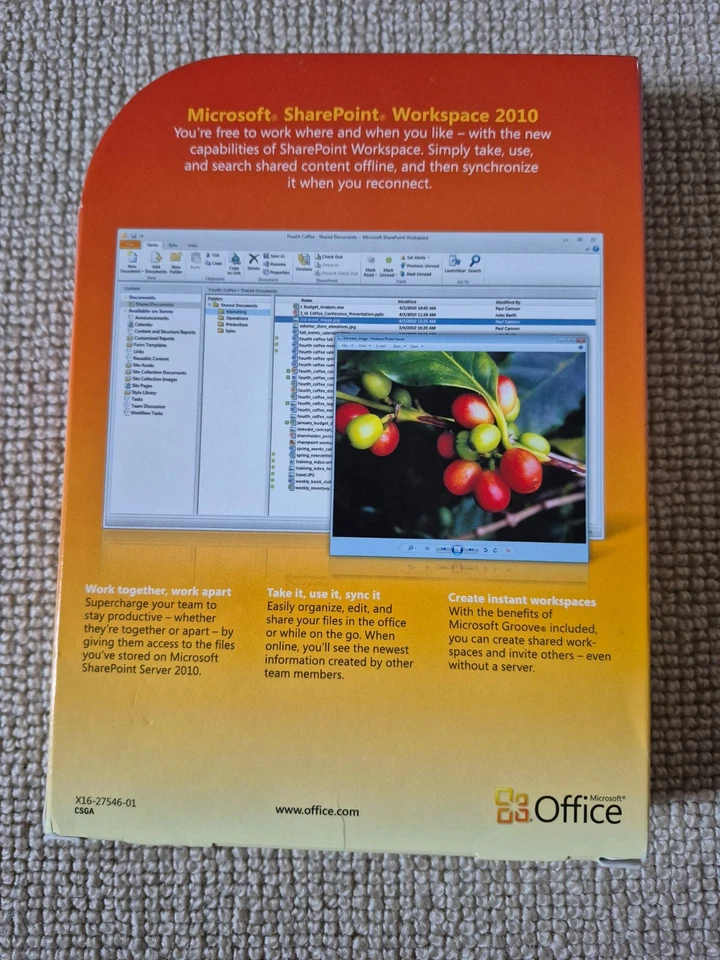 Microsoft Office SharePoint Workspace 2010 - Retail Boxed, Full Version, Genuine - Image 2 of 4