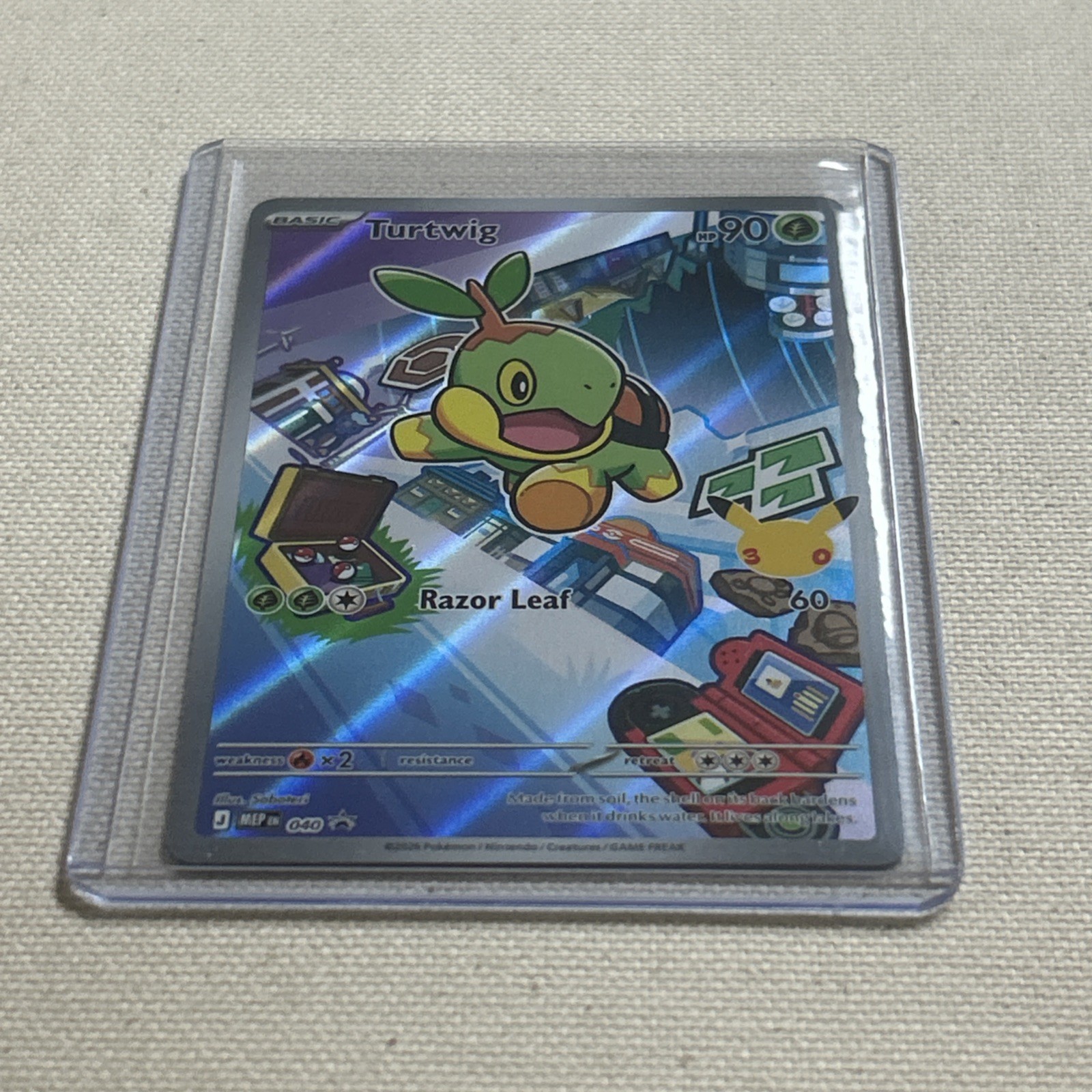 Nintendo Turtwig 040 Pokemon Promos Promo Holo Basic Grass Pokemon Card HP 90