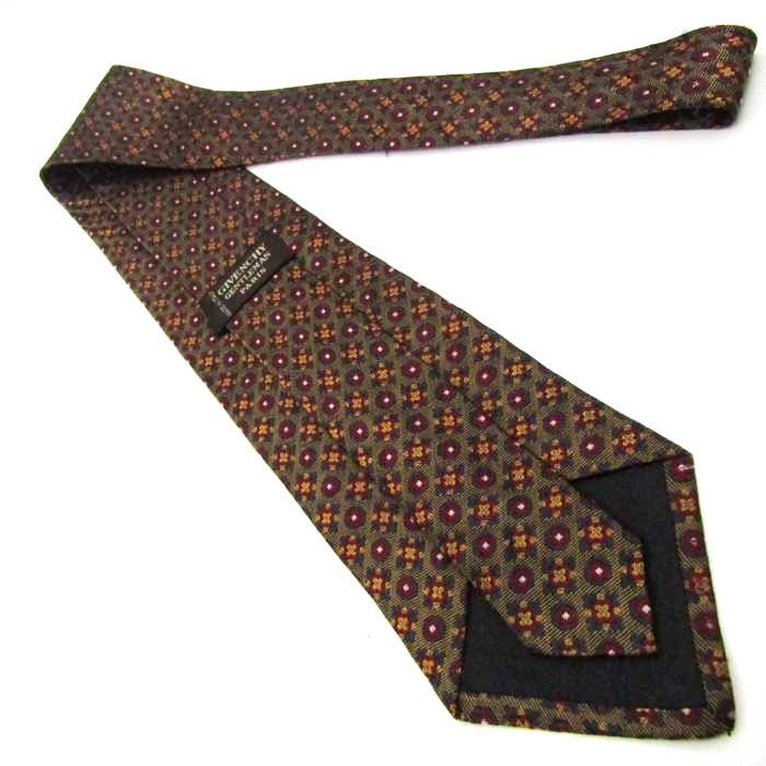Givenchy Men’s Brown Silk Dot Pattern Necktie Ita… - image 3