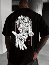 Men'S Fashion Short-Sleeve with Print Design on The Back