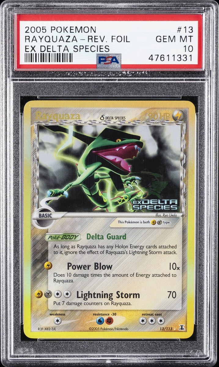 2005 POKEMON EX DELTA SPECIES #13 RAYQUAZA-REVERSE FOIL PSA 10 | eBay