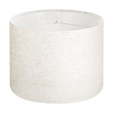 Drum Lamp Shade 13 in Top x 13 in Bottom x 10 in High Medium Drum Linen La