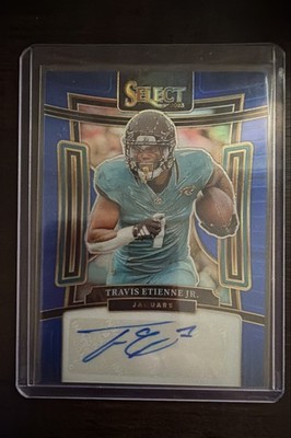 2023 Panini Select - Signatures Travis Etienne #SIG-TET Blue Prizm /99 (AU)