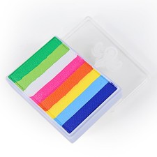 Professional Water Activated Rainbow Cake Face Paint  Rosy Clounds  