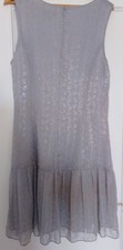 Fever Evening Dress. Size 16. Grey/Gold. Sleeveless. Pre loved. Lovely condition