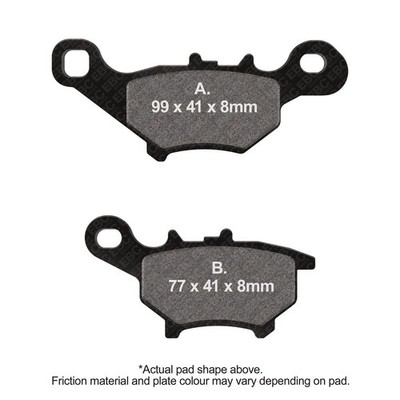 EBC Scooter Organic Brake Pad Set Front Left for Aeon OZ 150 4T 2013