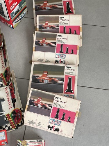 Pista POLISTIL Rettilineo Curva Cambio Semaforo Nuovo 1:32 Contatti - Photo 7/12
