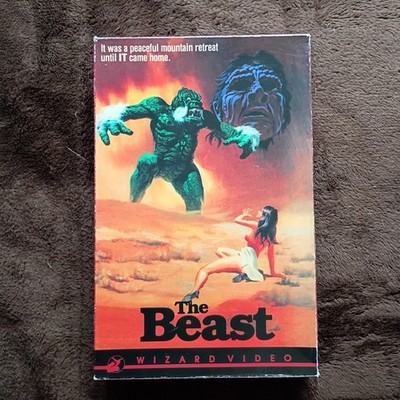 Wizard Video re issue The Beast VHS 1985 Horror Creature Feature NR Jack Woods