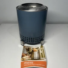 Solo Stove Mesa , 7 Inch Table top Fire Pit Smokeless , Blue With Stand 001 