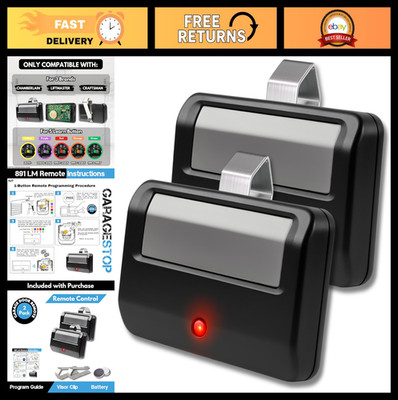 Universal Garage Door Opener Remote 2X for 891LM, Compatible with 5 Learn Button