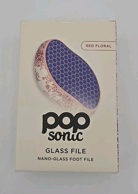 Foot File Glass File Nano-Glass POP Sonic Red Floral New